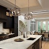LNC Ribbon 15.5-in Farmhouse Drum Chandelier, Distressed Black and Antique Brown Wood Finish, 4-Light - 2 of 4