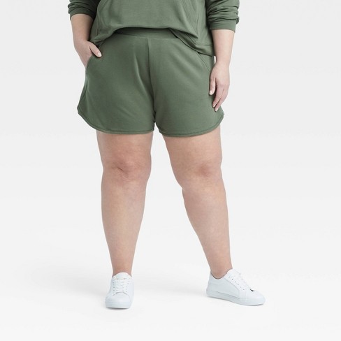 Women's Plus Size Mid-rise French Terry Shorts 4
