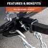 CURT 13065 Heavy Duty 2 Receiver Class 3 Trailer Towing Hitch w/ CURT 21510 Trailer 5/8 Hitch Pin Clip Set & CURT 22272 Rubber Tube Cover 