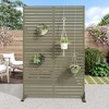 Wooakway Elegant Outdoor Vertical Garden Trellis with Hanging Planters, Metal Design for Patios and Gardens - 2 of 4