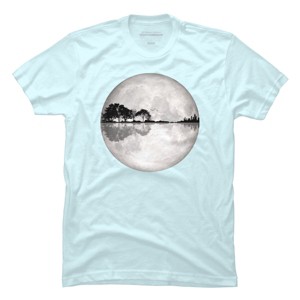 Men's Design By Humans Moonlight Nature Guitar II By Maryedenoa T-Shirt - 1 of 3