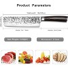 imarku Nakiri Knife, Vegetable Meat Cleaver Knife Razor Sharp Chef Knife 7-inch Japanese Stainless Steel Kitchen Knife with Ergonomic Handle - 2 of 4