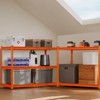VEVOR Storage Shelves, 2500 lbs, 5 Tier Heavy Duty Garage Shelving, 18" D x 48" W x 72" H Adjustable Metal Shelves, Orange - 2 of 4
