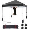 Acekool 10x10 Pop Up Canopy Tent, One-Person Setup Instant Shelter, Adjustable Heights, Wheeled Bag, Sandbags & Stakes, Outdoor Shade, White - 2 of 4