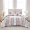 7-Piece Tufted Comforter Set Bed in a Bag – Boho Aztec Chic Bedding with Sheets & Pillowcases, Soft Lightweight Quilt - 4 of 4