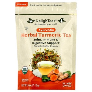 DelighTeas Ayurvedic Herbal Turmeric Tea, Loose Blend, Caffeine Free , 4 oz (113 g) - 1 of 2