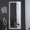 63"x20" LED Rectangle Floor Mirror with Stand, HD Full-length Mirror with Aluminum Alloy Frame and 3 Color Temperature, Silver - 2 of 4