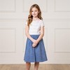Hope & Henry Girls' Short Sleeve Lightweight Knit Skater Dress, Kids - 2 of 4