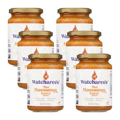 WATCHAREE'S Thai Yellow Curry Sauce - 12oz Vegan Authentic Curry Jar