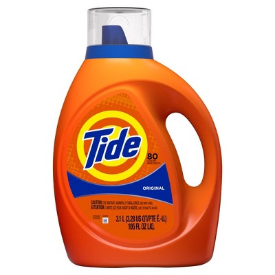 Tide Liquid Laundry Detergent, Original Scent, 105 fl oz, 80 Loads