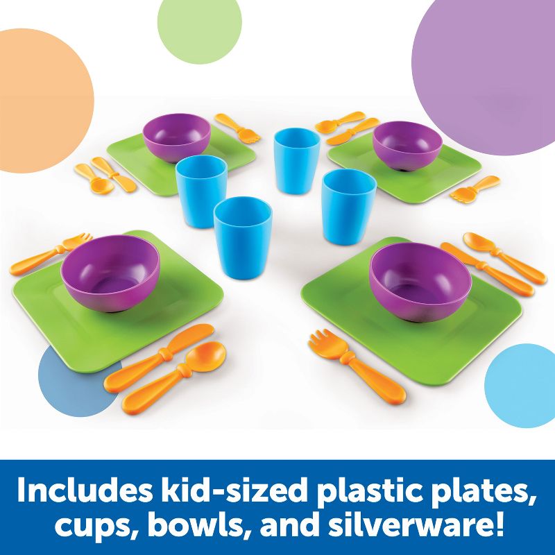 Learning Resources New Sprouts Serve It! Dish Set, 24 Pieces, Ages 2+, 2 of 7