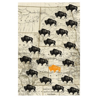 24" x 36" Where the Buffalo Roam by GI ArtLab Art on Canvas - Fine Art Canvas