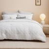 Queen Comforter Set -Bedsure 3Pcs Comforter Bedding Set with Intricate Solid Embroidery - 2 of 4