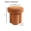 CAVINAS Mushroom Accent Stool,17.5" Ottoman with Round Top,Pedestal Base,Shearling Fabric,Upholstered Armless Chairs for Living Room - 3 of 4