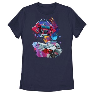 Women's Transformers: EarthSpark Optimus vs Megatron T-Shirt - 1 of 4