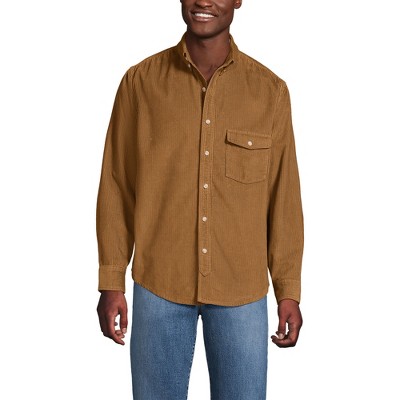 Lands' End Men's Long Sleeve Wide Wale Corduroy Shirt