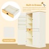 71.3" High Freestanding Kitchen Pantry Large Cupboard Storage Cabinet with 2 Drawers, 2 Adjustable Shelves, 8 Door Shelves - ModernLuxe - 4 of 4