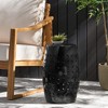Barrel-Shaped Metal Lace-Cut Outdoor End Table, Modern Patio Accent Table for Outdoor & Indoor Use, Patio End Tables -Christopher Knight Home - 3 of 4