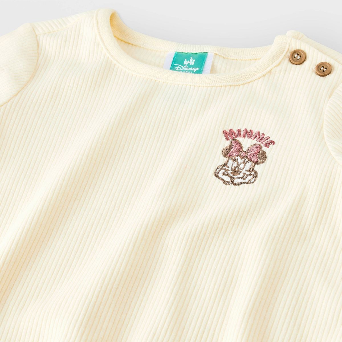 Baby Girls' 2pc Disney Minnie Mouse Sweatshirt and Legging Pants Set - Beige - thumbnail 3