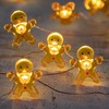 Northlight 20-Count LED Mini Gingerbread Men Christmas Fairy Lights, 6.5 ft Silver Wire - 2 of 4