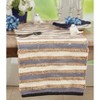 Saro Lifestyle Table Runner With Striped Chindi Design, Blue, 16" x 72" - 3 of 3
