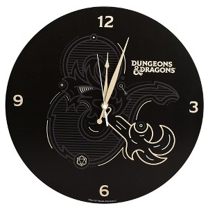 Dungeons & Dragons Line Art Ampersand Round wall Clock - 1 of 2