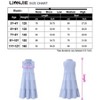 Girls' Sleeveless Tiered Dress Swing Midi Dress Ruffle Mock Neck Tie Front Dress A-Line Dress - 4 of 4