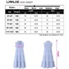 Girls' Sleeveless Tiered Dress Swing Midi Dress Ruffle Mock Neck Tie Front Dress A-Line Dress - image 4 of 4