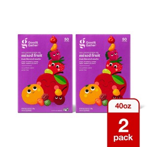 2 Pack/40oz/50ct Each Mixed Fruit Flavored Snacks - Good & Gather™ - 1 of 4