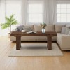 UbMelt Coffee Table with Sturdy and Durable Base Wood Rectangle Center Table for Living Room,Brown - 4 of 4