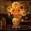 Plaxsoon 1180PCS Sunflower Building Set with Vase Base Bonsai Plant Building Kit Gift for Adults and Kids Aged 12+ - 2 of 4