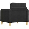 vidaXL Sofa Chair - Comfortable Seat with Thick Padding, Durable Metal Frame, Modern Black Fabric Furniture for Living Room, Bedroom, Office - 4 of 4