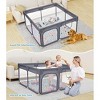 Playpen, 52"×52" Play Pens for Babies and Toddlers - 3 of 3