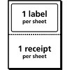 Avery Shipping Labels w/Paper Receipts and TrueBlock Technology for Inkjet Printers 5-1/16 x 7-5/8, Pack of 25 (8127) - 4 of 4