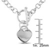 EVERLY JEWELRY | Sterling Silver Heart Charm Necklace, 18 inc - 2 of 4