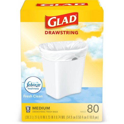 Glad 4-Gallons White Plastic Wastebasket Twist Tie Trash Bag (60