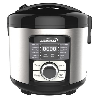 Brentwood Select 12 Function Stainless Steel Multi-cooker In Black : Target