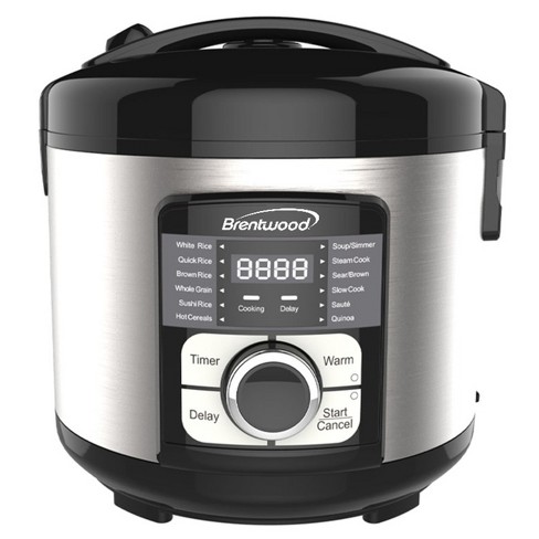 Brentwood Stainless Steel 1.9 Quart Cordless Electric Hot Pot Cooker And  Food Steamer In Black : Target