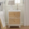 JIONJOY Handcrafted Wooden 3-Drawer Dresser with Artisan Ring Detailing - 3 of 4