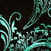 metallic black / green