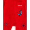 Marvel Avengers Spider-Man Baby Cozy Faux Sherling Zip Up Cosplay Coverall Newborn to Infant - 3 of 4