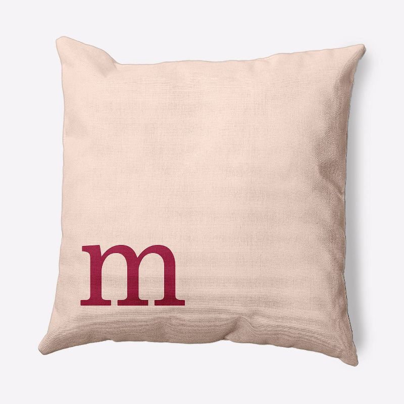 16"x16" Modern Monogram 'm' Square Throw Pillow - e by design, 1 of 4