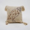SEVOBAL Bed Pillows Bohemian Linen Printed Cushion with Decorative Fringes, Elegant Home Decor Accent for Bedroom, Beige, 18"*18"*2" - 2 of 4