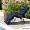 Outsunny Patio Lounge Chair Cushion, Tufted Thick Outdoor Chaise Lounge Cushion with Ties for Lawn Pool Deck, 74.8" x 22" x 4" - 3 of 4