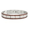 Black Bow Jewelry Men's Stainless Steel and Cognac Plated 8.75 Inch Bracelet - 3 of 4