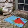 Jellybean Cardinal Perched in Pine Washable Doormat – 20" x 30" Seasonal Accent Mat for Home or Patio - 2 of 3