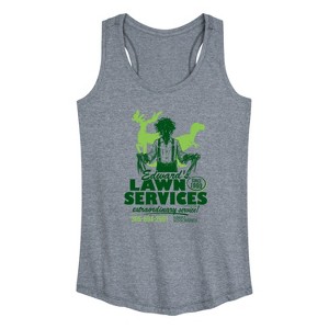 Women's - Edward Scissorhands - Edwards Lawn Services Graphic Racerback Tank - 1 of 3