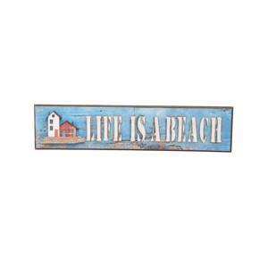 Beachcombers Life Is A Beach Lighthouse Sign Nautical Beach House Decor 23.6 x 5.5 x 1.2 Inches. - 1 of 2