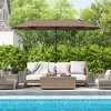Tangkula 13FT Double-sided Patio Umbrella w/ Crank Handle Umbrella Base Safety Lock - 2 of 4