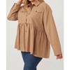 Women's Peplum Button Up Shirt - Hayden LA - 3 of 4